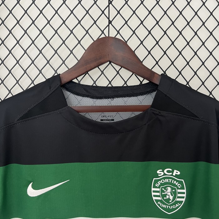 Fan Version 2024-2025 Sporting Lisbon Home Soccer Jersey Football Shirt