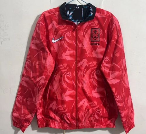 2024 South Korea Trench Coat Soccer Reversible Windbreaker Jacket Football Jacket