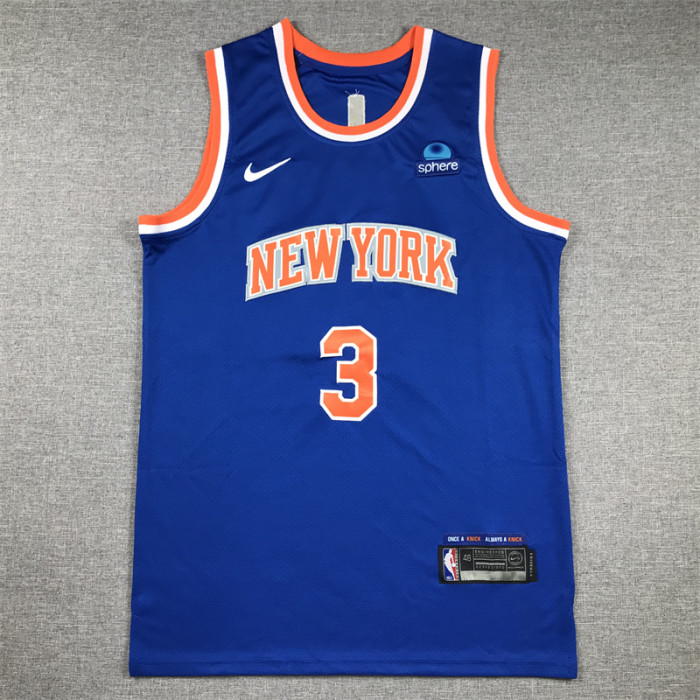 New York Knicks 3 HART Blue NBA Shirt Basketball Jersey