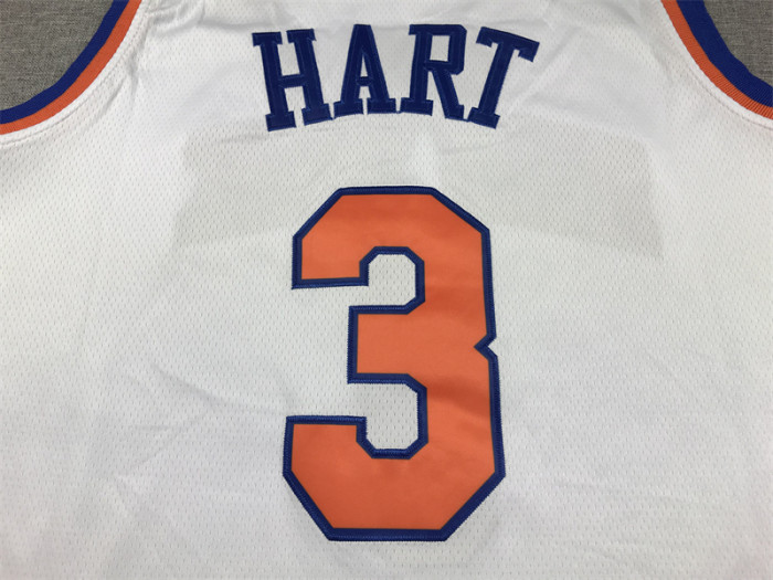 New York Knicks 3 HART White NBA Shirt Basketball Jersey