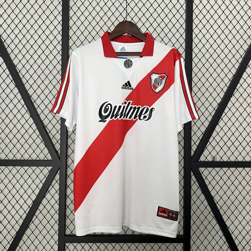 Retro Jersey 1998-1999 River Plate Home Soccer Jersey Vintage Football Shirt