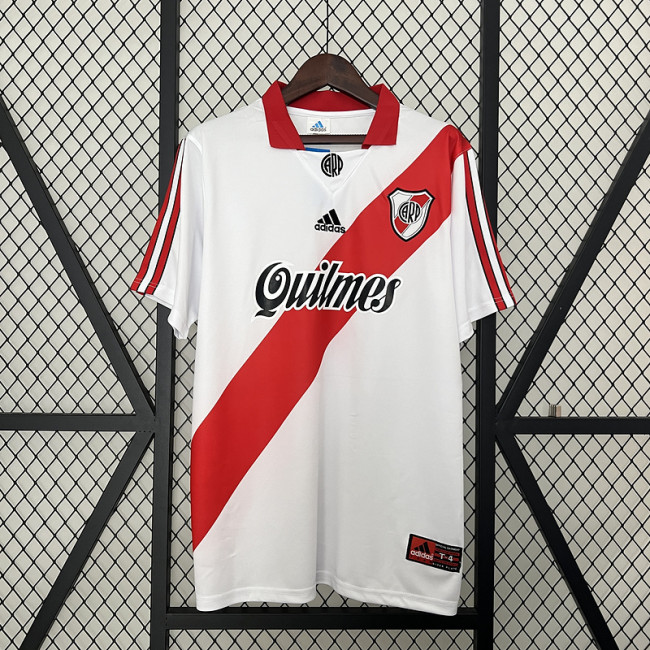 Retro Jersey 1998-1999 River Plate Home Soccer Jersey Vintage Football Shirt