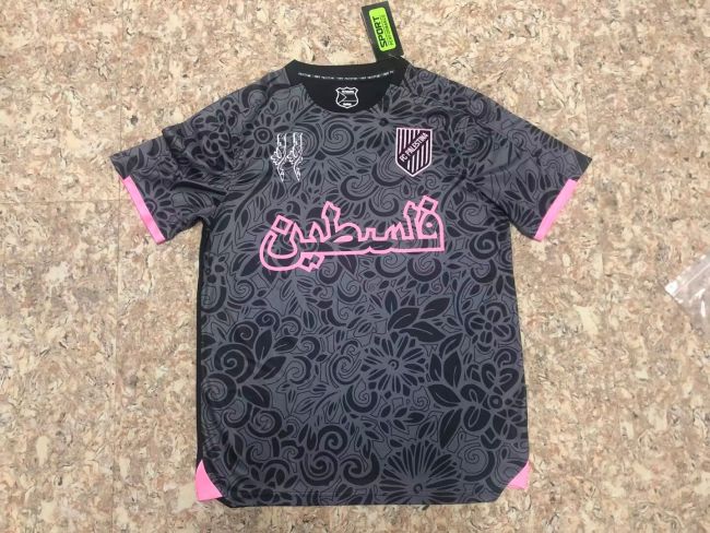 2024 Palestine Black Soccer Jersey Palestina Football Shirt