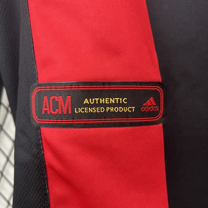 with UCL Patch Retro Jersey 2000-2001 AC Milan Home Soccer Jersey AC Vintage Football Shirt