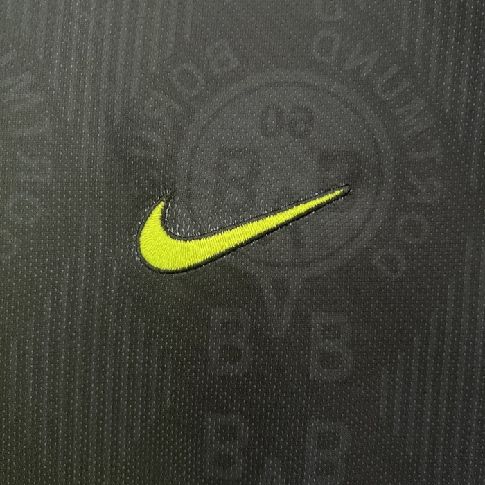 Retro Jersey 1996-1997 Borussia Dortmund Away Black Soccer Jersey Vintage BVB Football Shirt
