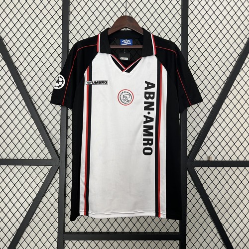 with UCL Patch Retro Jersey 1998-1999 Ajax Away Soccer Jersey Vintage Football Shirt