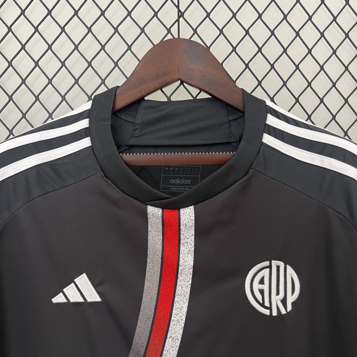 Fan Version 2024-2025 River Plate Third Away Black Soccer Jersey