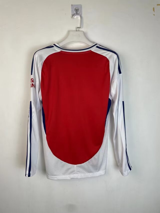 Long Sleeve Fan Version 2024-2025 Arsenal Home Soccer Jersey LS Football Shirt