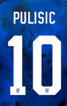 PULISIC 10 Lettering for 2022 USA Away Soccer jersey