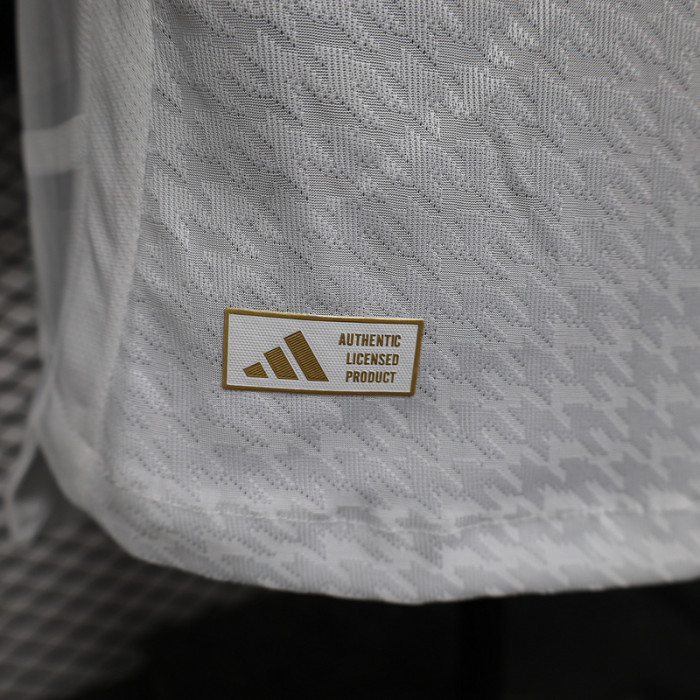 with HP+UCL 15 Cup Patch Player Version 2024-2025 Real Madrid Home Soccer Jersey Real Football Shirt