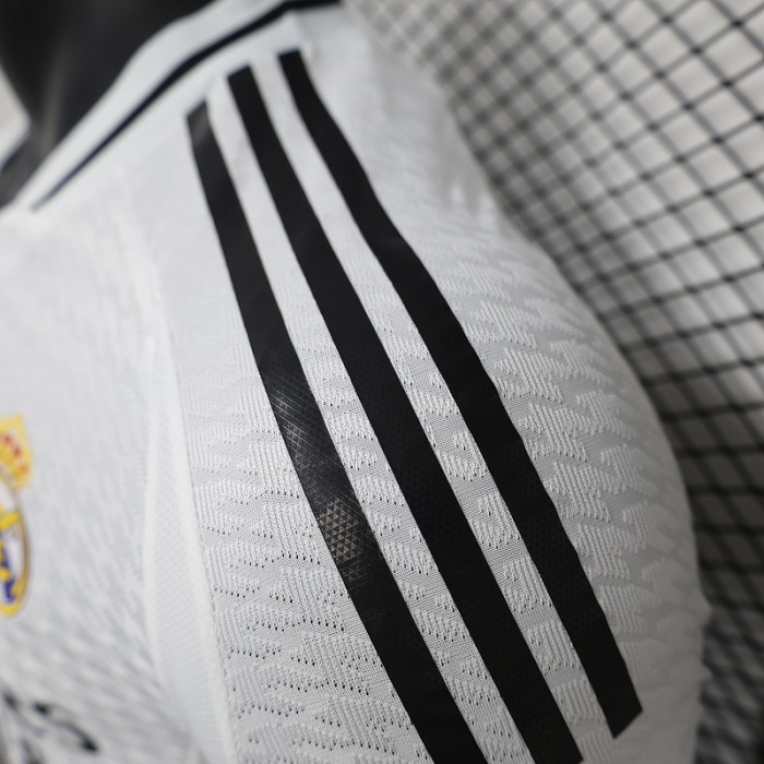 with HP+UCL 15 Starball Patch Player Version 2024-2025 Real Madrid Home Soccer Jersey Real Football Shirt