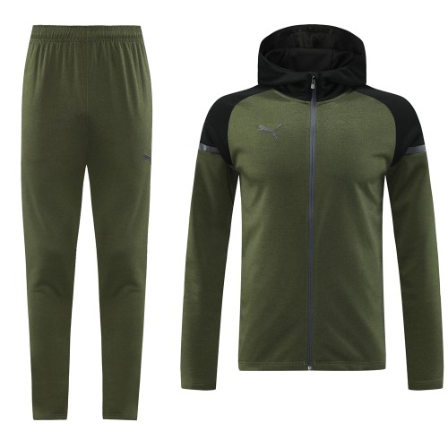 PU Dark Green Blank Soccer Training Sweater DIY Uniform Pants