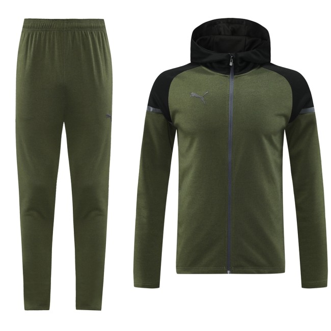 PU Dark Green Blank Soccer Training Sweater DIY Uniform Pants
