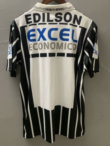 Retro Jersey 1998 Corinthians Away Black/White Football Shirt Vintage Soccer Jersey