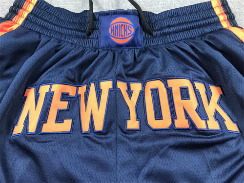 with Pocket Statement Edition New York Knicks NBA Shorts Blue Basketball Shorts