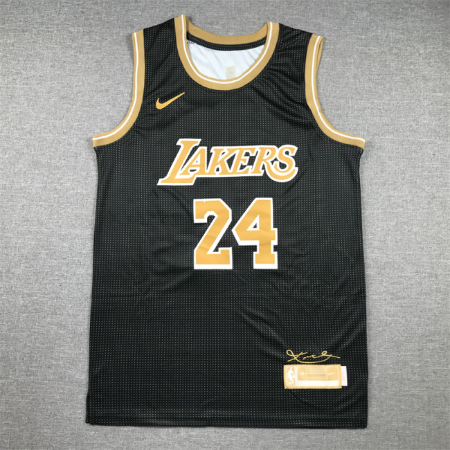Featured Edition Los Angeles Lakers 24 BRYANT Black NBA Jersey Basketball Shirt