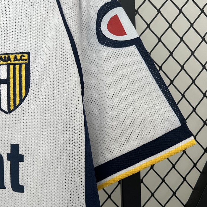 Retro Jersey 2003-2004 Parma Away White Soccer Jersey Vintage Football Shirt