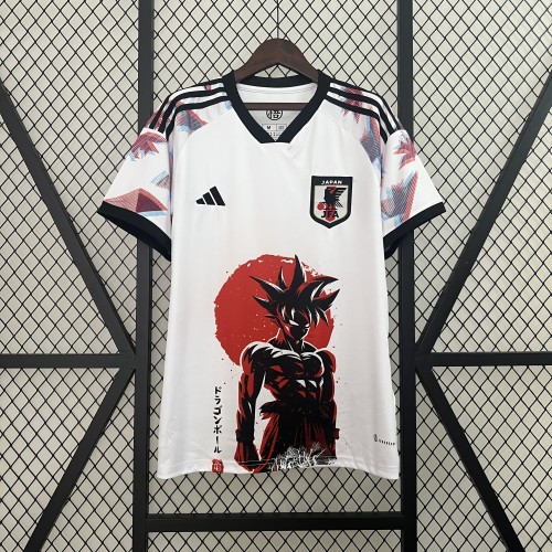 Fan Version Japan 2024 White Dragon Ball Goku Version Soccer Jersey Football Shirt