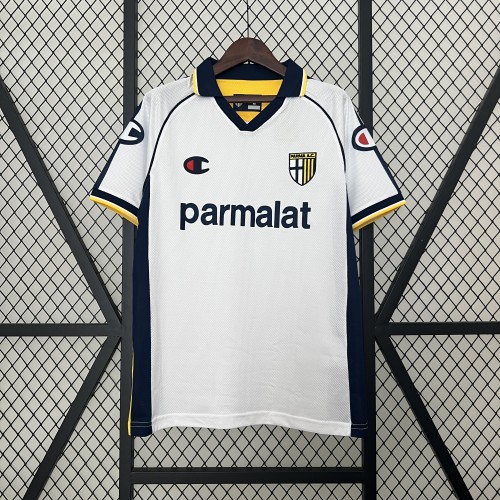 Retro Jersey 2003-2004 Parma Away White Soccer Jersey Vintage Football Shirt