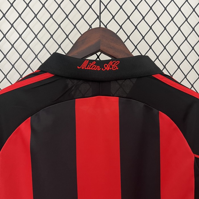 Retro Jersey 2001-2002 AC Milan Home Soccer Jersey AC Vintage Football Shirt