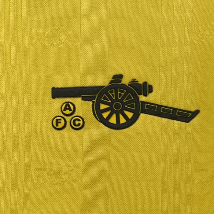 Retro Jersey Arsenal 1986-1988 Away Yellow Soccer Jersey