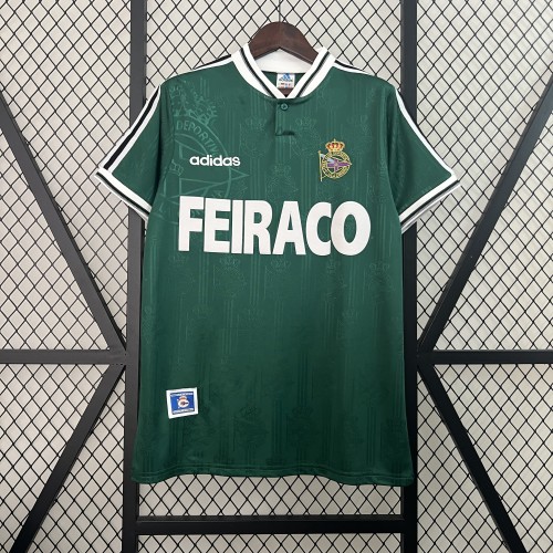 Retro Jersey 1999-2000 Deportivo La Coruna Away Green Soccer Jersey Vintage Football Shirt