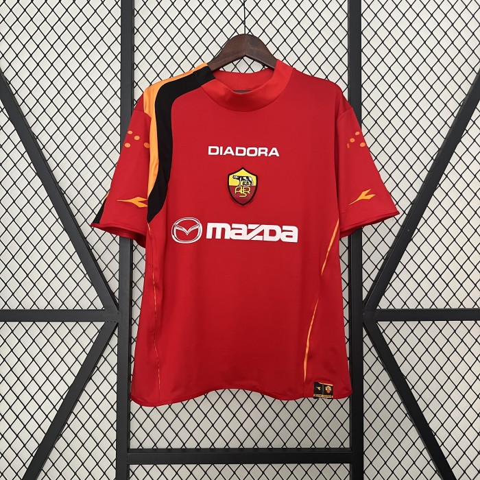 Retro Jersey 2004-2005 As Roma Home Soccer Jersey Vintage Football Shirt