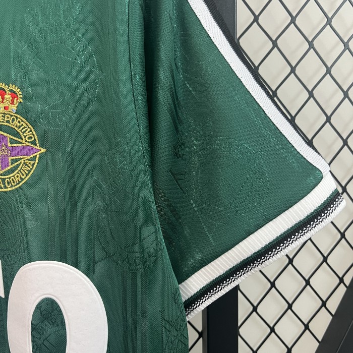 Retro Jersey 1999-2000 Deportivo La Coruna Away Green Soccer Jersey Vintage Football Shirt