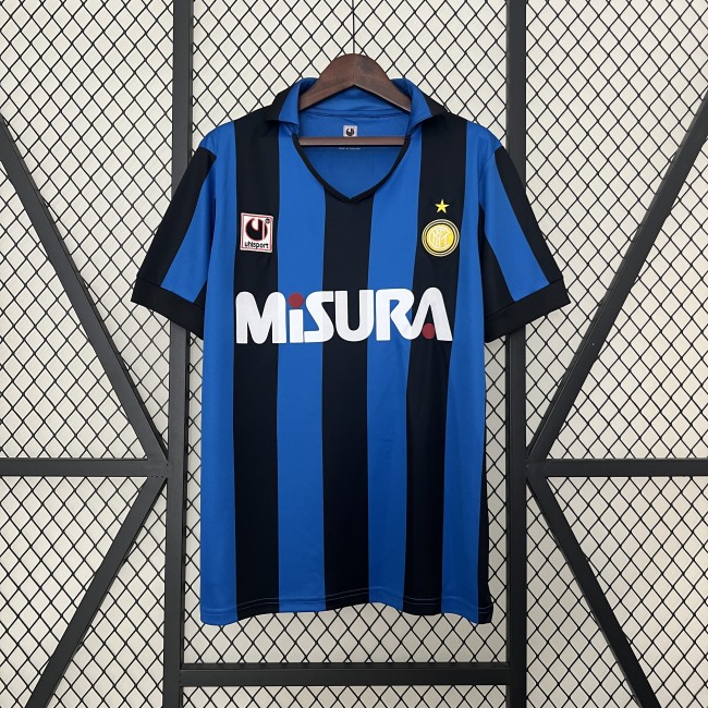 Retro Jersey 1990-1991 Inter Milan Home Soccer Jersey Vintage Football Shirt