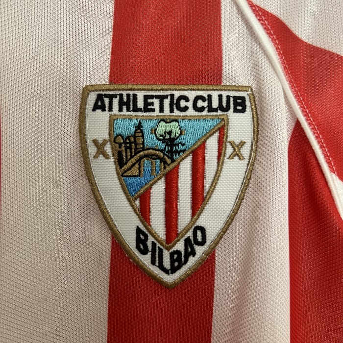 Retro Jersey 1997-1998 Athletic Bilbao 100th Version Home Vintage Soccer Jersey Football Shirt