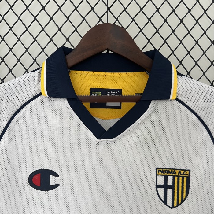 Retro Jersey 2003-2004 Parma Away White Soccer Jersey Vintage Football Shirt