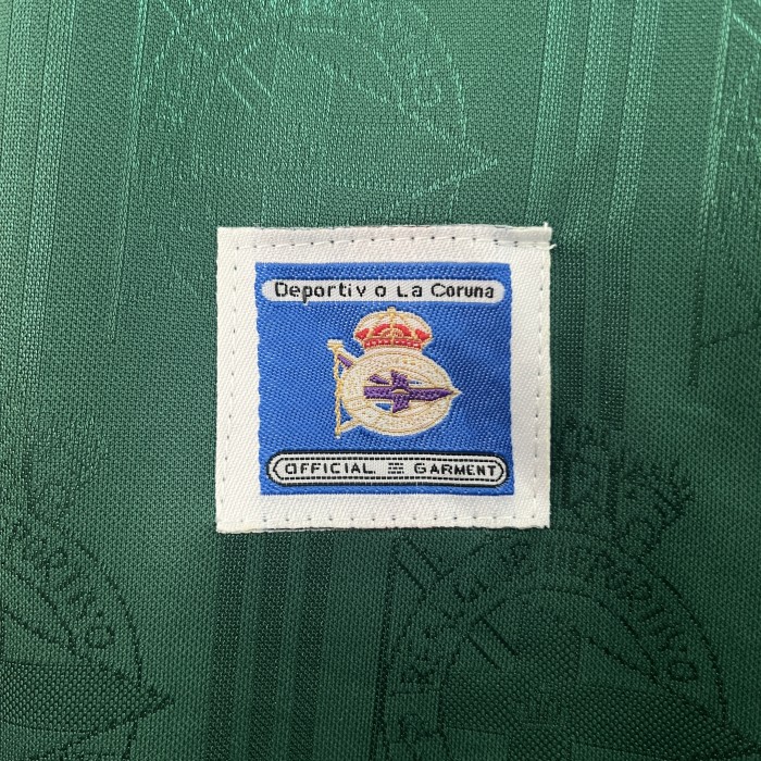 Retro Jersey 1999-2000 Deportivo La Coruna Away Green Soccer Jersey Vintage Football Shirt