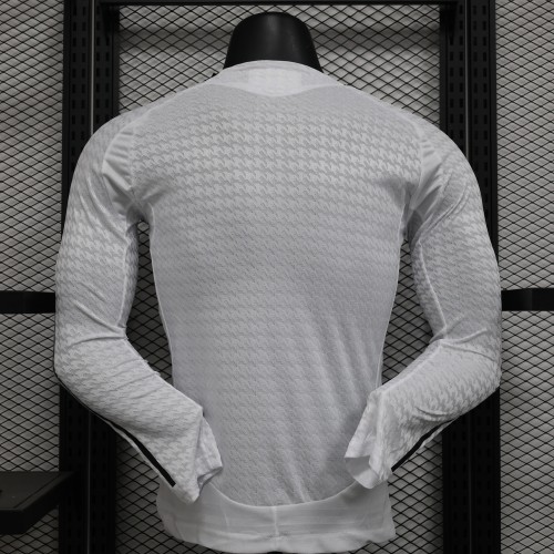 Long Sleeve Player Version 2024-2025 Real Madrid Home Soccer Jersey Real Football Shirt