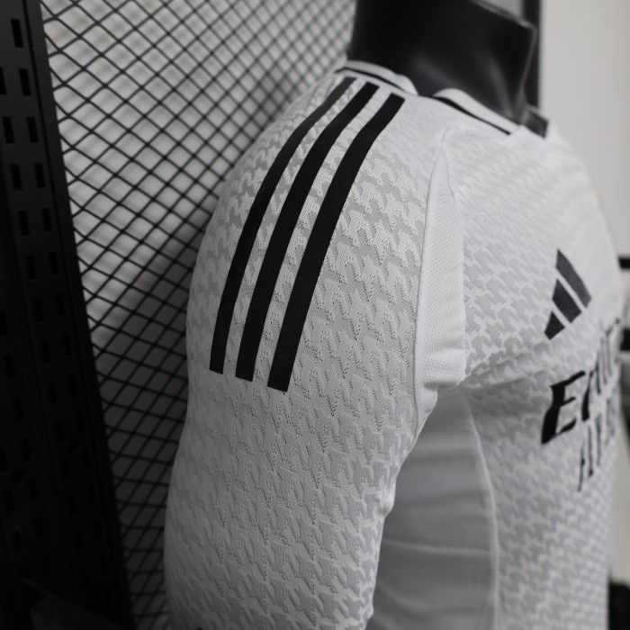 Long Sleeve Player Version 2024-2025 Real Madrid Home Soccer Jersey Real Football Shirt