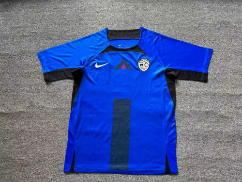 Fan Version Slovenia 2024 Away Blue Soccer Jersey Football Shirt