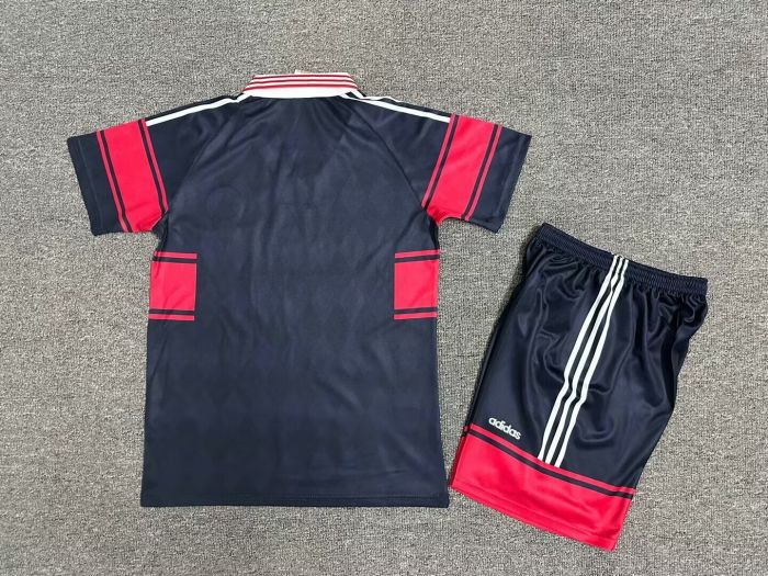 Retro Youth Uniform Kids Kit 1997-1998 Bayern Munich Home Soccer Jersey Shorts Vintage Child Football Set