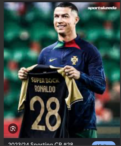 Fan Version Sporting Lisbon 2023-2024 RONALDO 28 Home Soccer Jersey