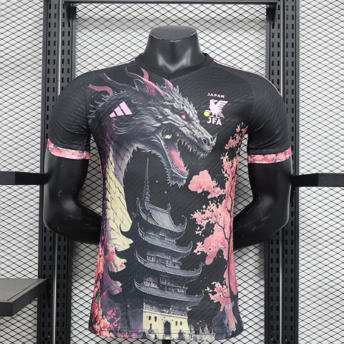 Player Version Japan 2024 Black/Pink Dragon Version Soccer Jersey Football Shirt
