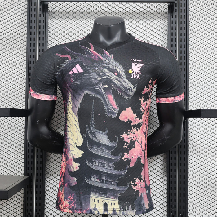 Player Version Japan 2024 Black/Pink Dragon Version Soccer Jersey Football Shirt
