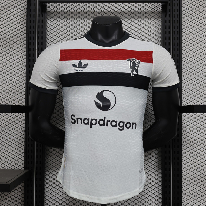 Player Version 2024-2025 Manchester United Third Away White Soccer Jersey Man United Football Shirt