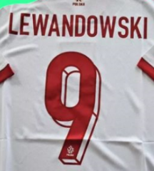 LEWANDOWSKI 9 Lettering for 2024 Poland Jersey