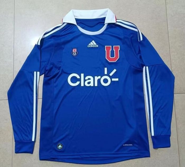 Long Sleeve Retro Jersey 2011 Universidad de Chile Home Soccer Jersey
