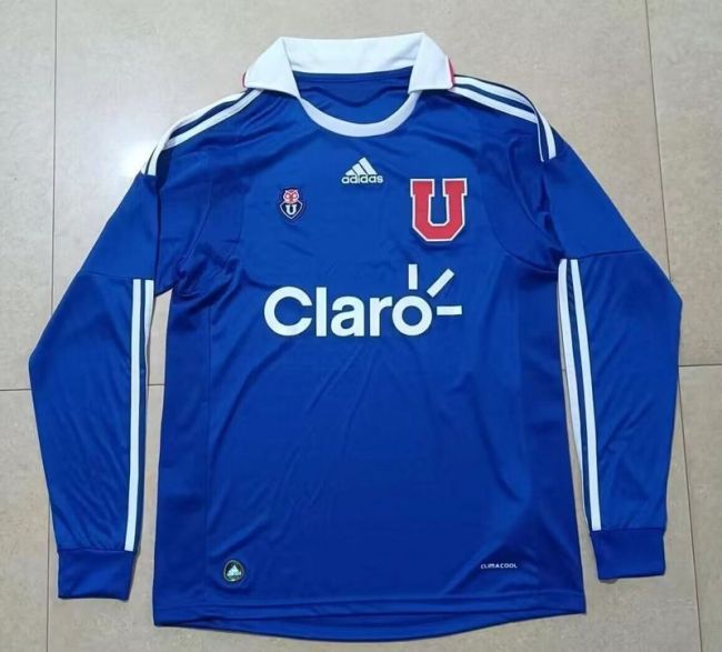 Long Sleeve Retro Jersey 2011 Universidad de Chile Home Soccer Jersey