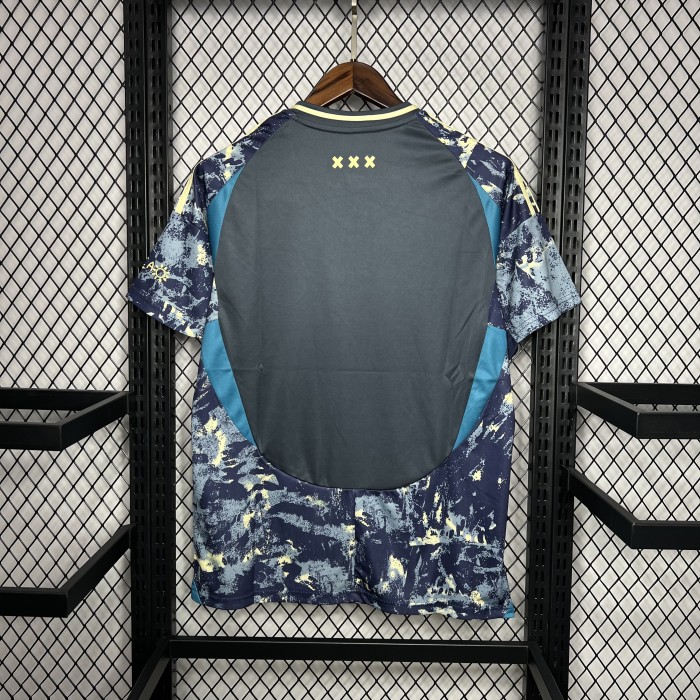 Fan Version 2024-2025 Ajax Away Dark Blue Soccer Jersey Football Shirt