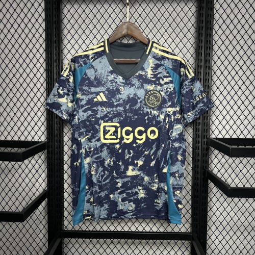 Fan Version 2024-2025 Ajax Away Dark Blue Soccer Jersey Football Shirt