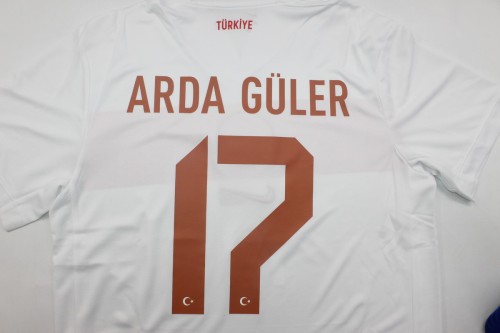 Fan Version Turkey 2024 ARDA GULER 17 Home Soccer Jersey Football Shirt