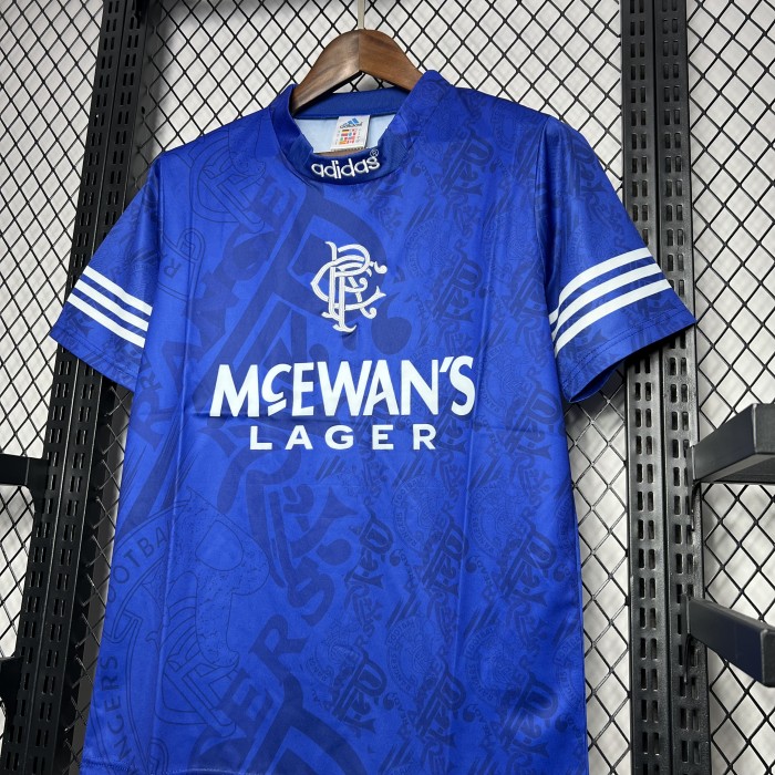 Retro Jersey 1994-1996 Rangers Home Soccer Jersey Vintage Football Shirt