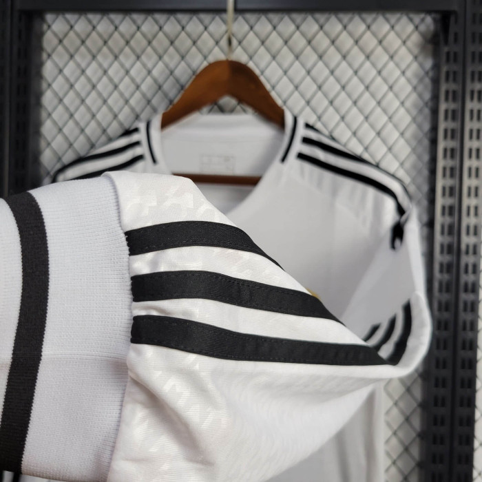 Long Sleeve Fan Version 2024-2025 Real Madrid Home Soccer Jersey Real Football Shirt
