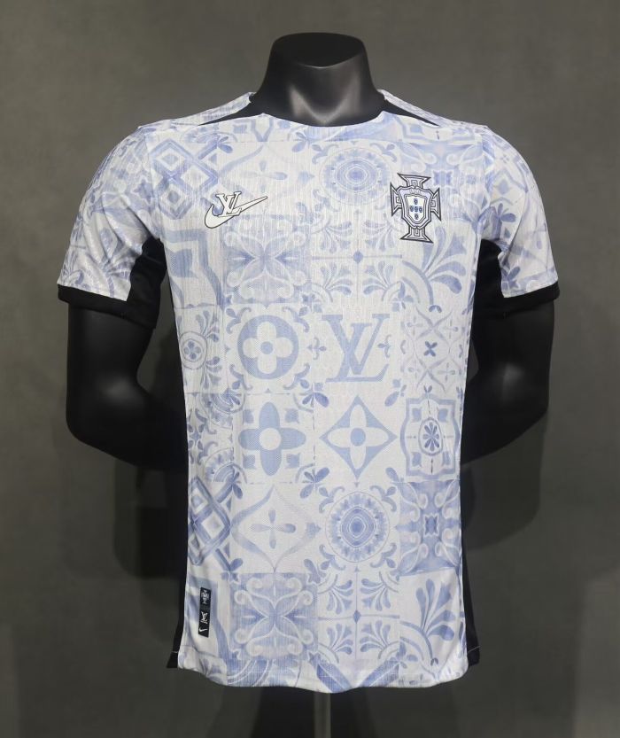 Player Version 2024 Portugal White Soccer Jersey Football Shirt