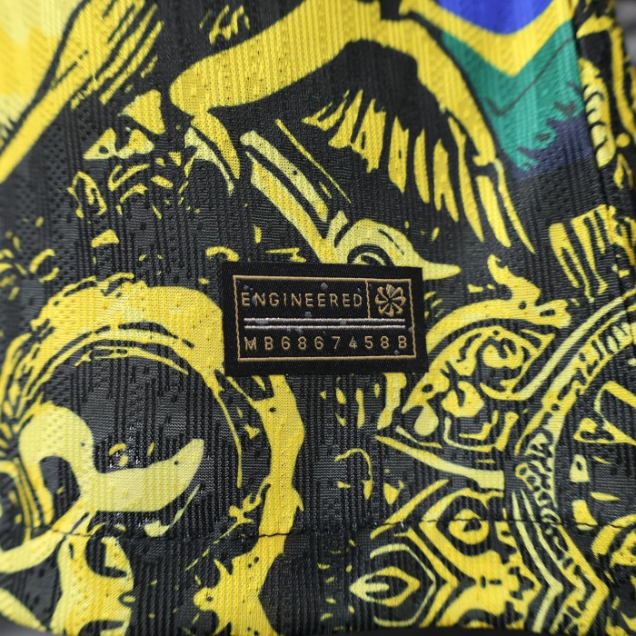 Player Version 2024 Brazil Yellow Jesus Special Edition Soccer Jersey Brasil Football Shirt